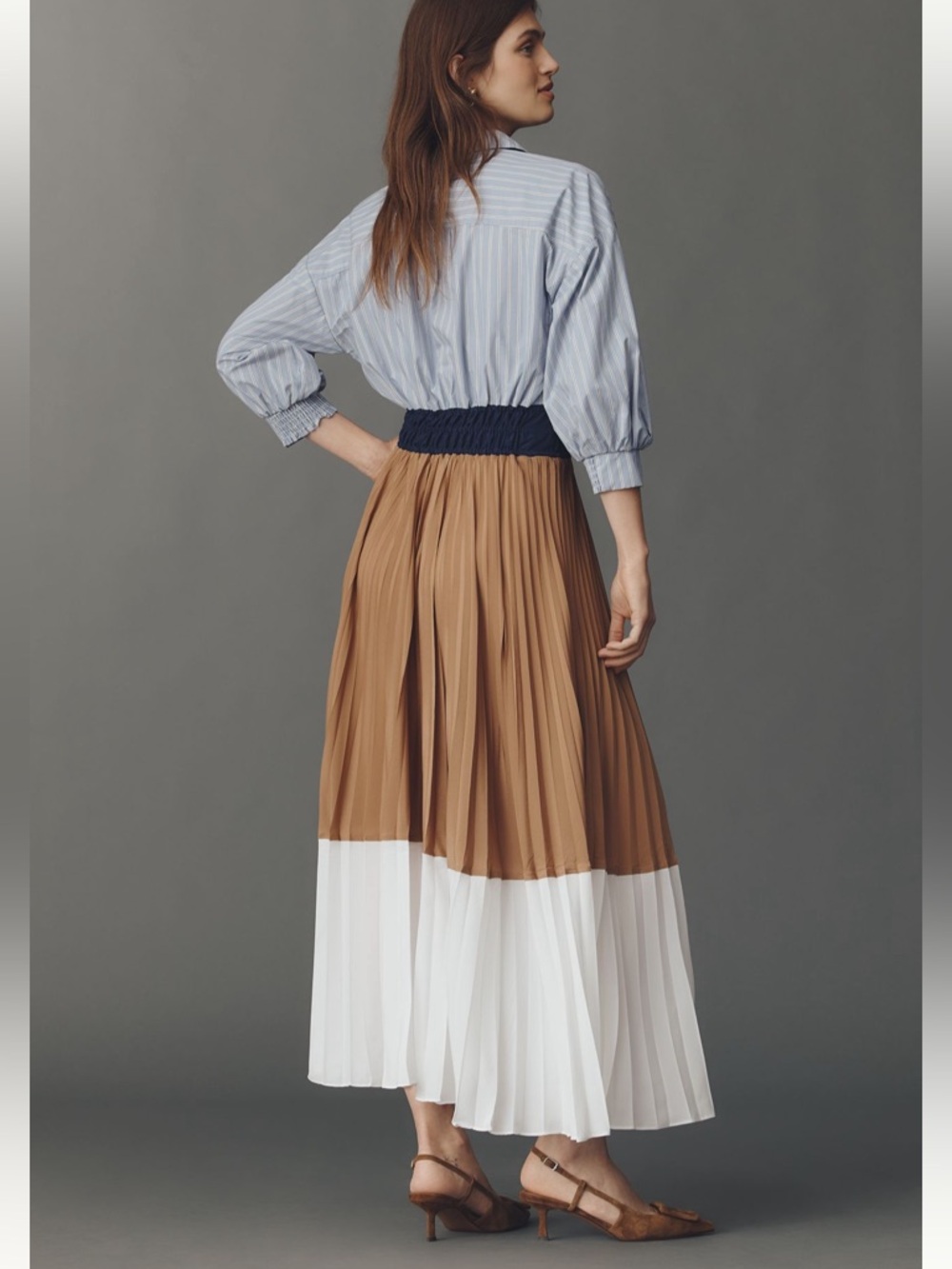 NWT Anthropologie Somerset Pleated Maxi Dress - Picture 2 of 8